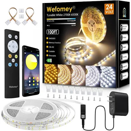 Tira de luz LED Wefomey Tunable White 2700K-6500k