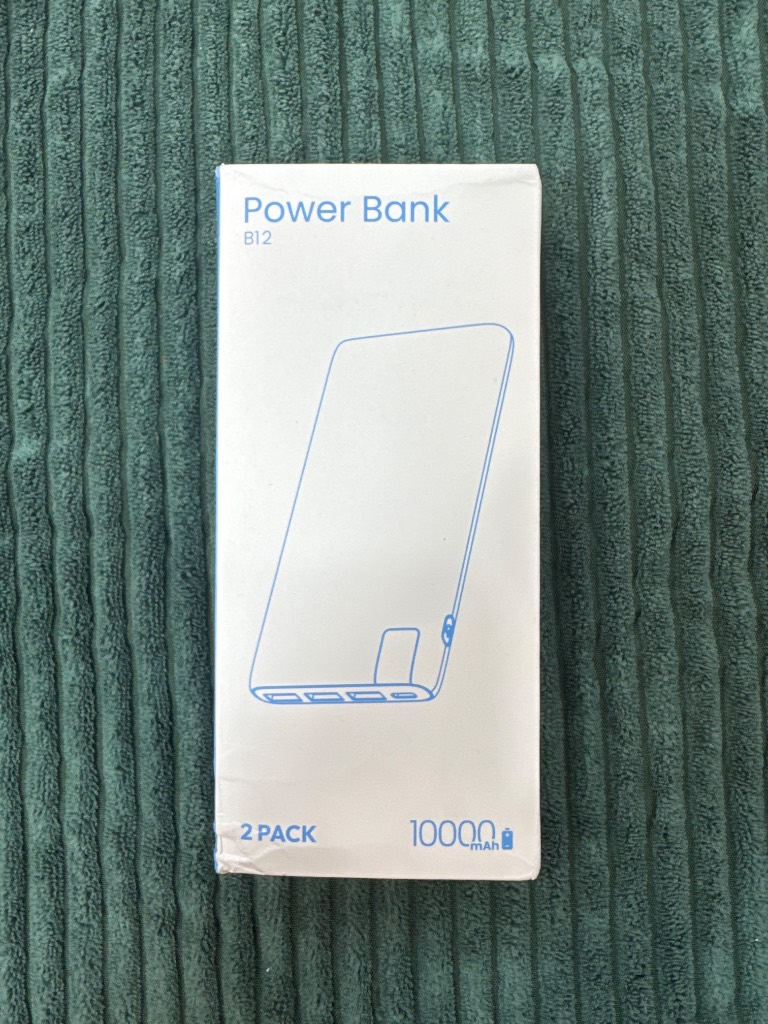 Batería portátil Power Bank B12 1000 mAh, paquete de 2